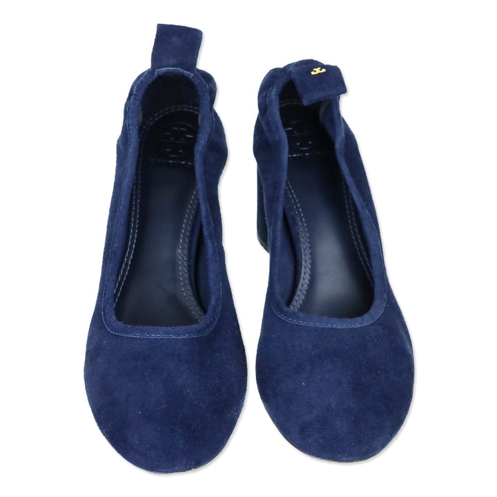 Tory Burch Royal Navy Suede Veg Therese 65MM Pump