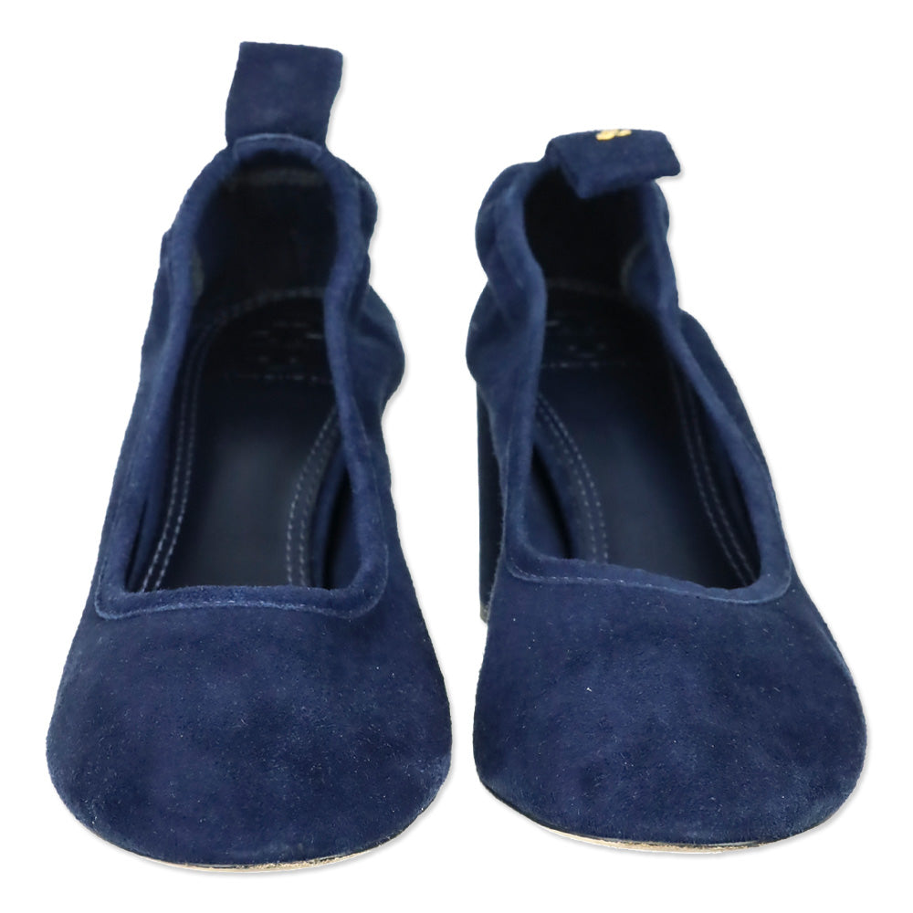 Tory Burch Royal Navy Suede Veg Therese 65MM Pump