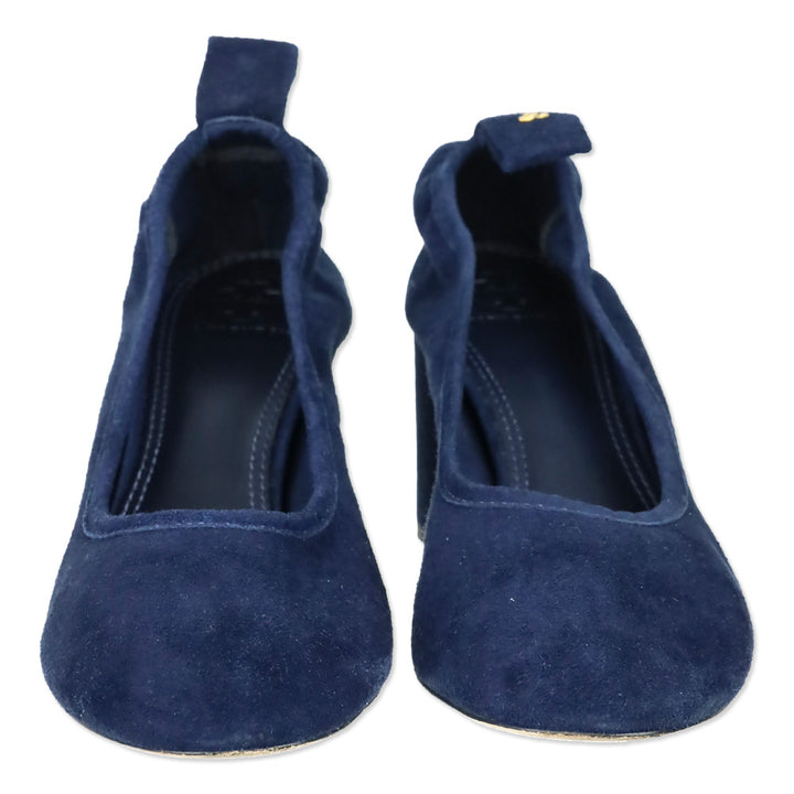 Tory Burch Royal Navy Suede Veg Therese 65MM Pump