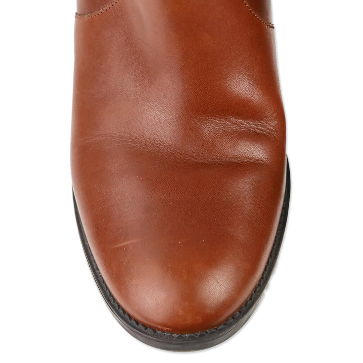 Tory Burch Sidney 85mm Brown Leather Ankle Bootie