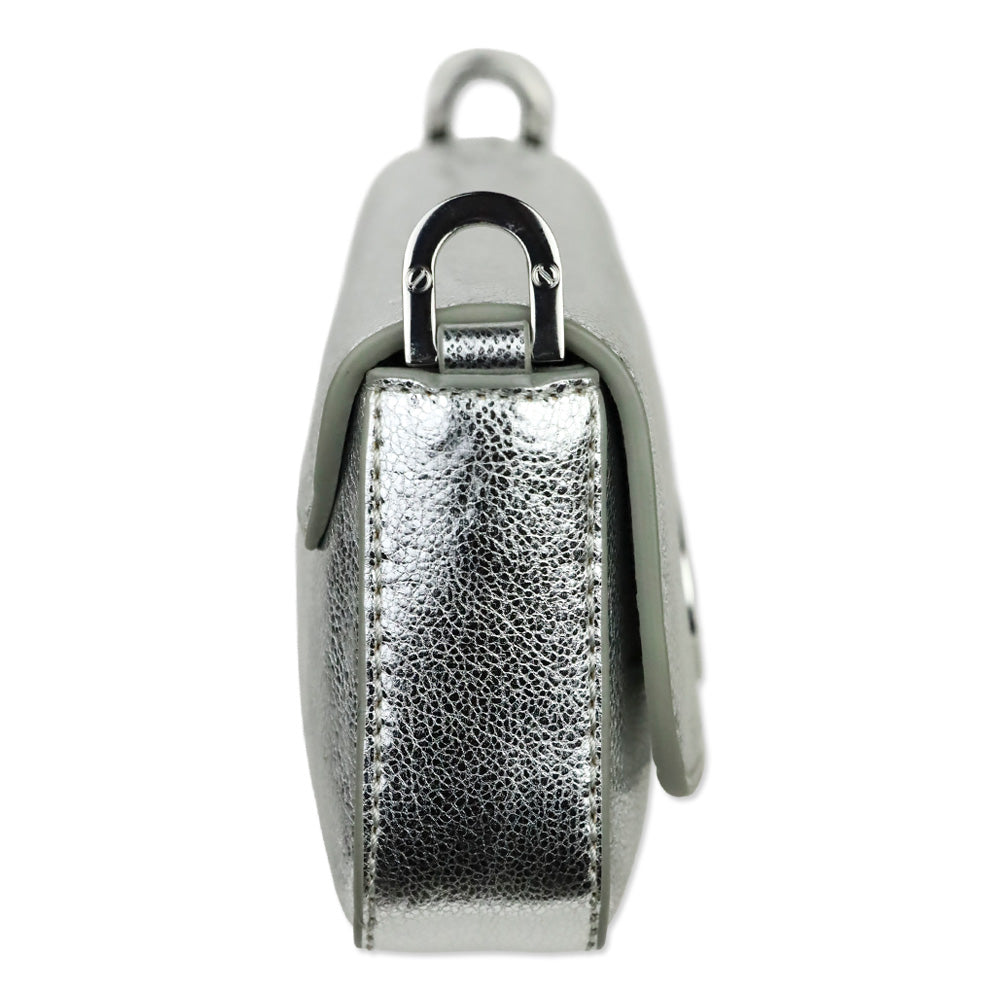 Tory Burch Silver Classic Mini Bag