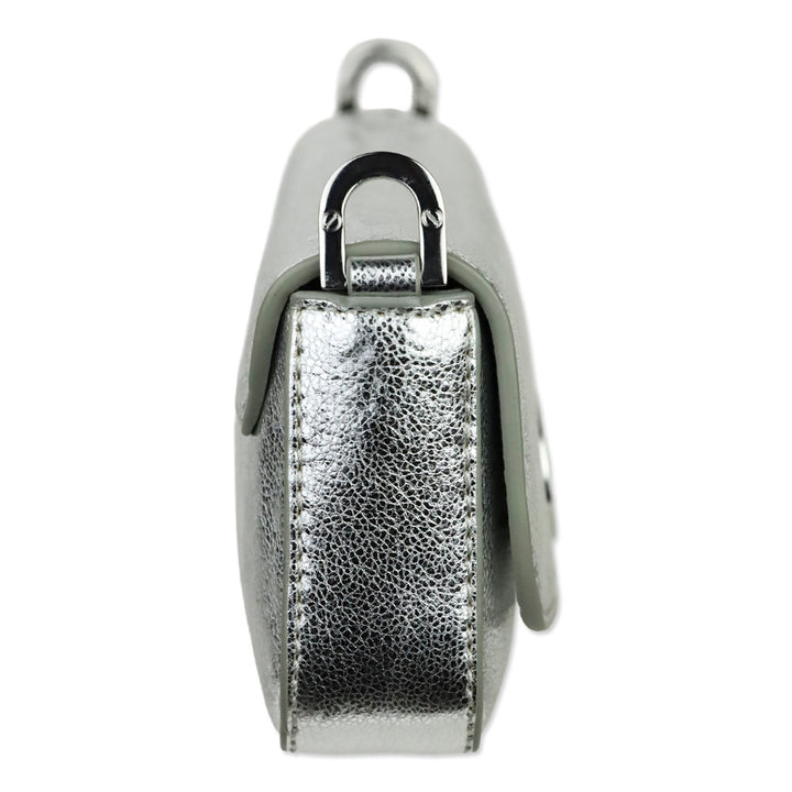 Tory Burch Silver Classic Mini Bag
