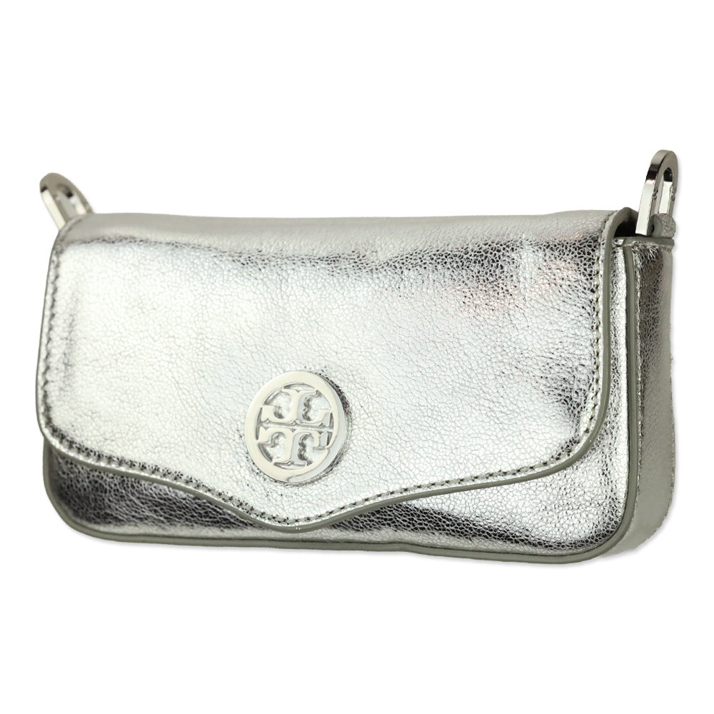 Tory Burch Silver Classic Mini Bag