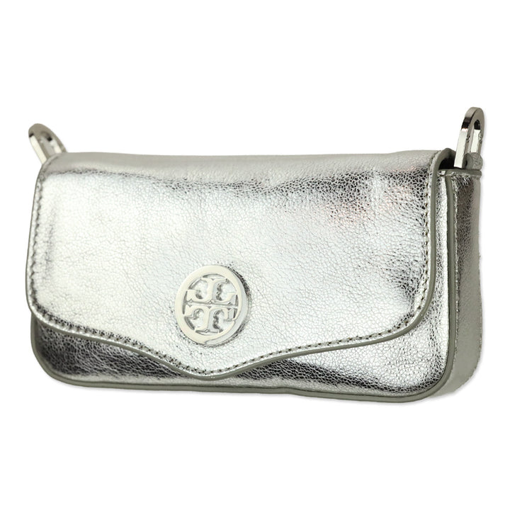Tory Burch Silver Classic Mini Bag