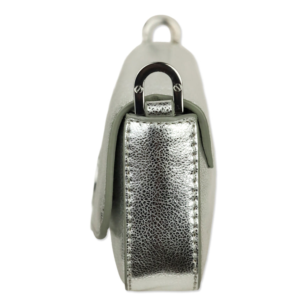Tory Burch Silver Classic Mini Bag