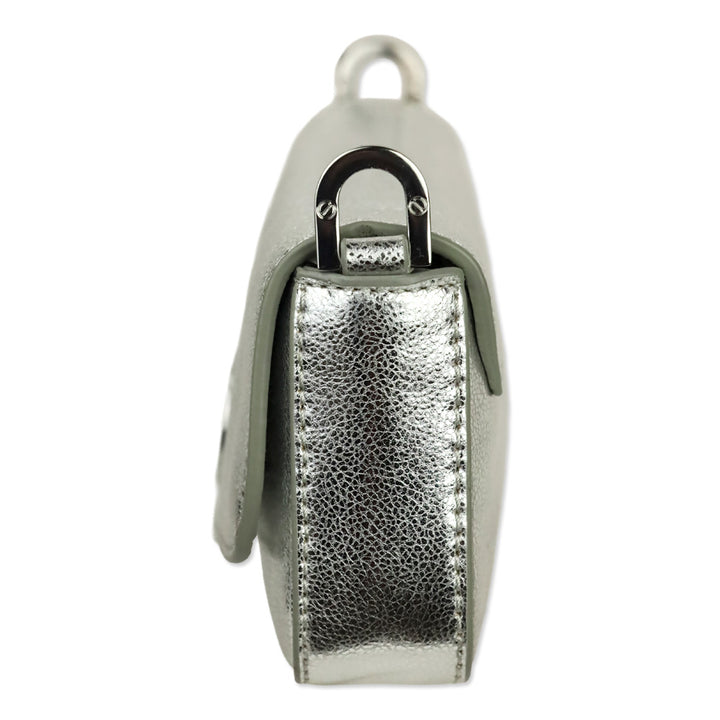 Tory Burch Silver Classic Mini Bag