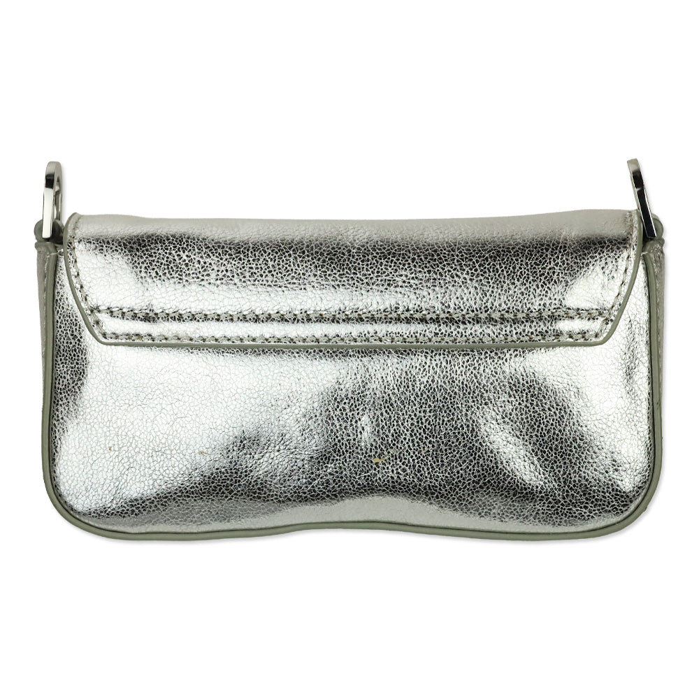 Tory Burch Silver Classic Mini Bag