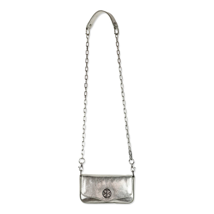 Tory Burch Silver Classic Mini Bag