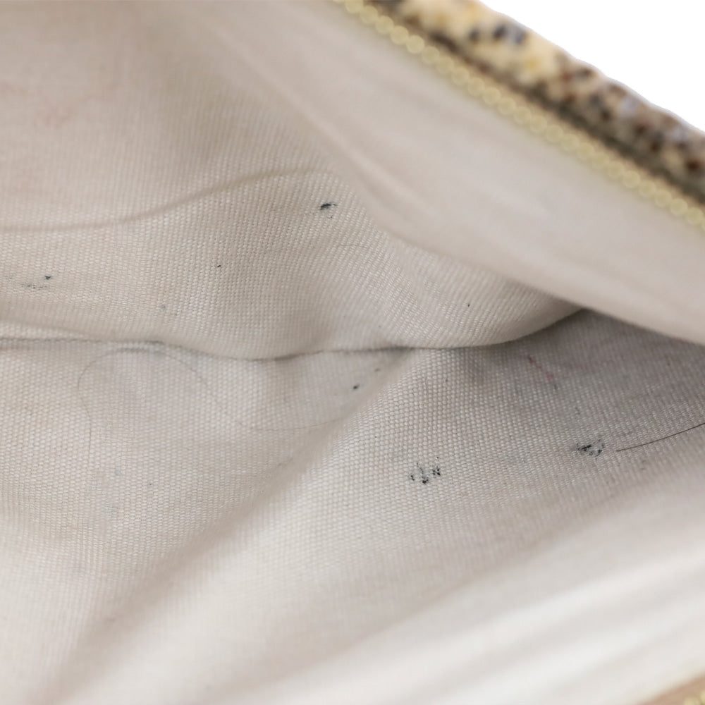 Tory Burch Snakeskin Print Leather Bombe Reva Clutch