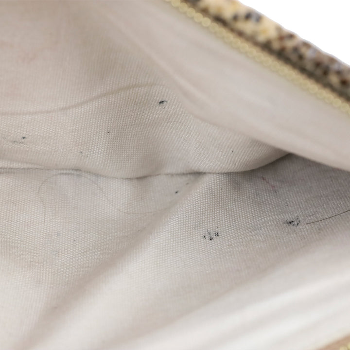 Tory Burch Snakeskin Print Leather Bombe Reva Clutch