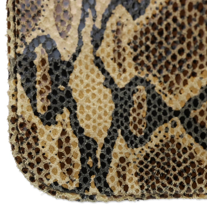 Tory Burch Snakeskin Print Leather Bombe Reva Clutch