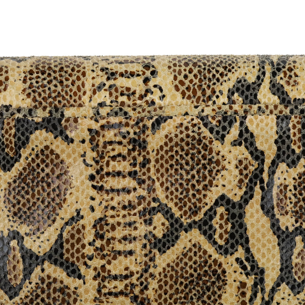 Tory Burch Snakeskin Print Leather Bombe Reva Clutch