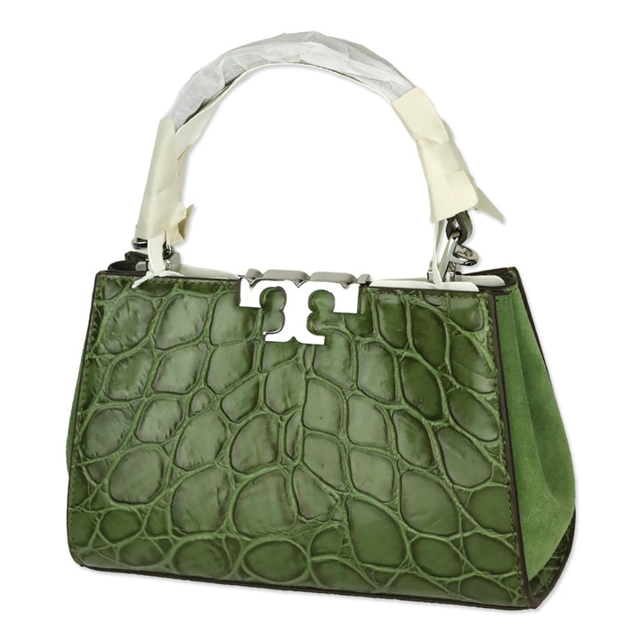 Tory Burch Soft Ivy Eleanor Croc-Embossed Mini Satchel