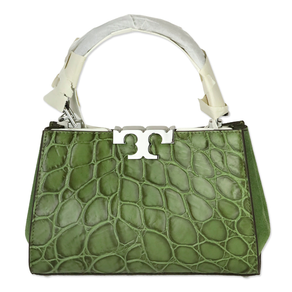 Tory Burch Soft Ivy Eleanor Croc-Embossed Mini Satchel