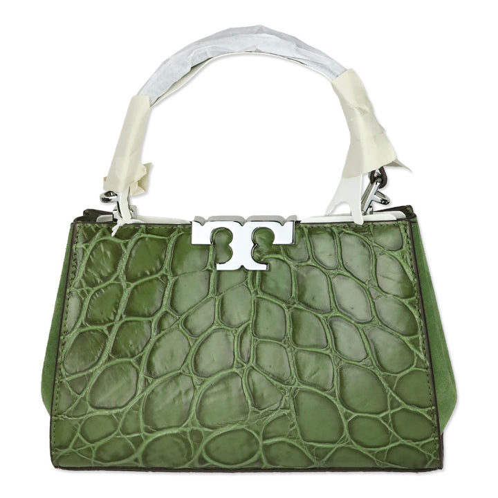 Tory Burch Soft Ivy Eleanor Croc-Embossed Mini Satchel