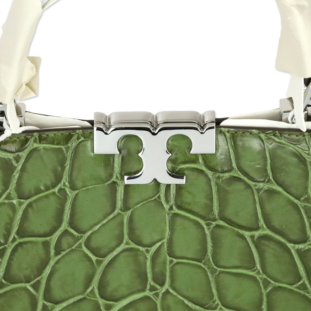 Tory Burch Soft Ivy Eleanor Croc-Embossed Mini Satchel