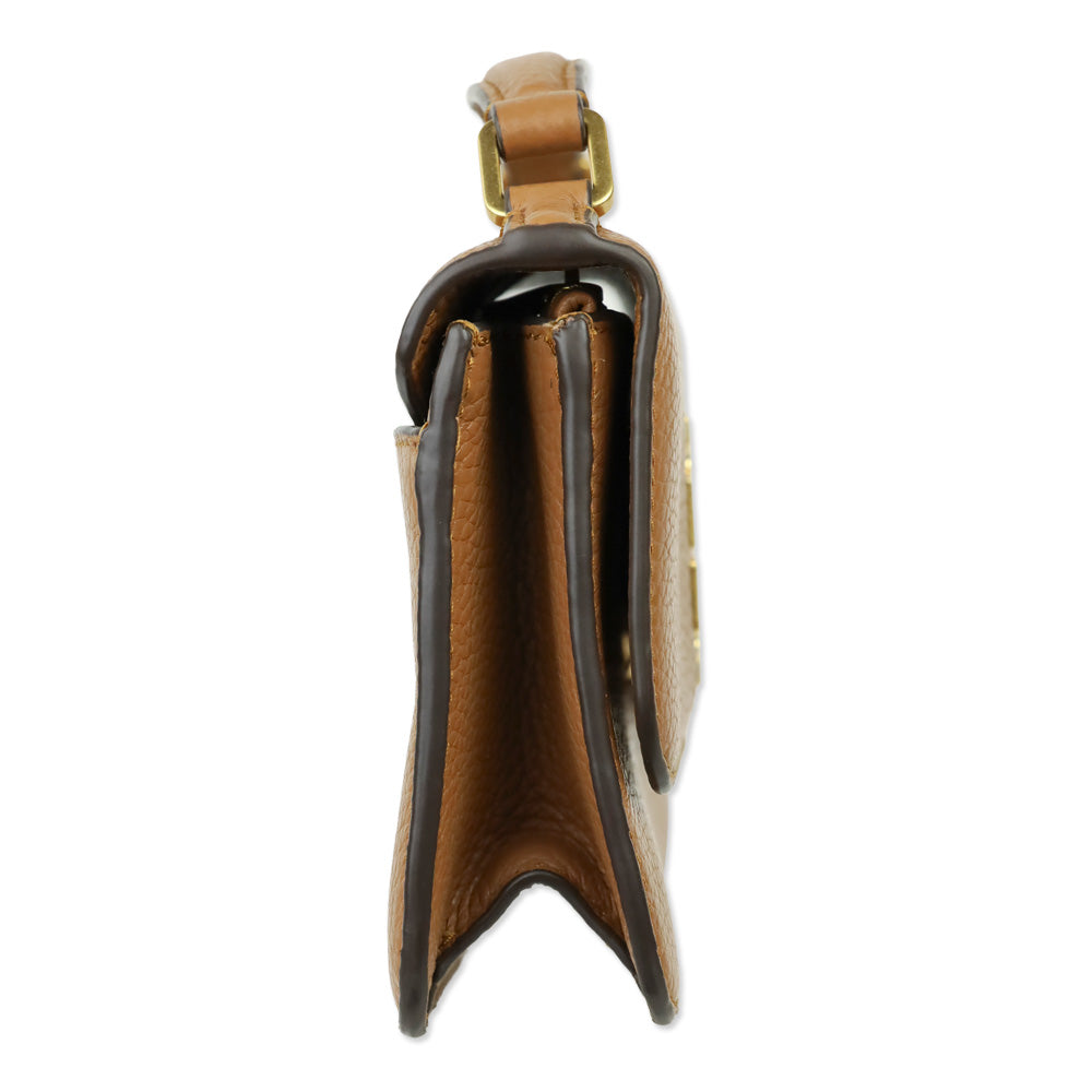 Tory Burch Tan Britten Mini Top Handle Bag