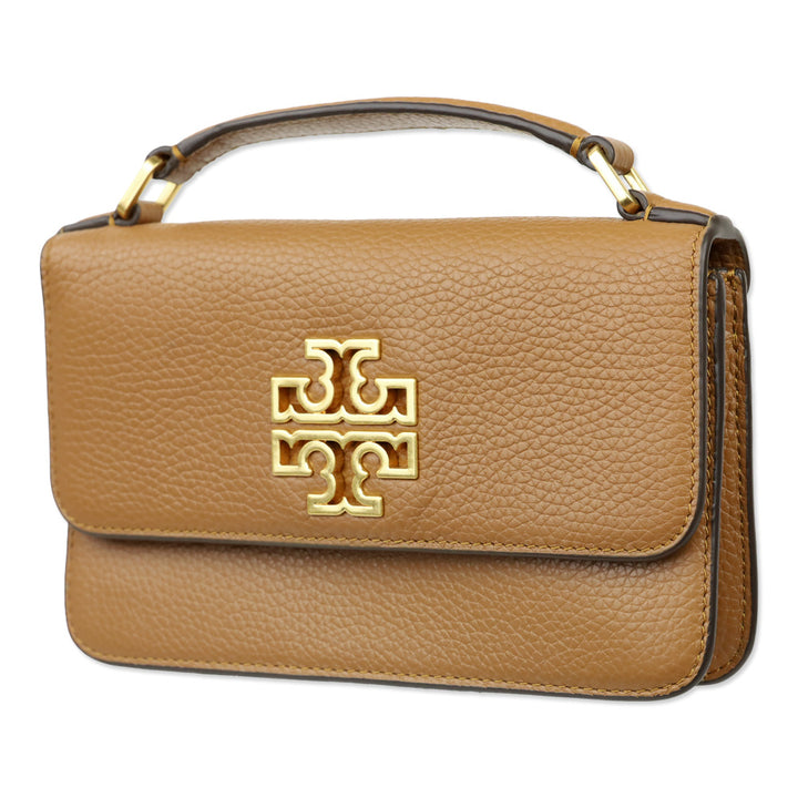 Tory Burch Tan Britten Mini Top Handle Bag