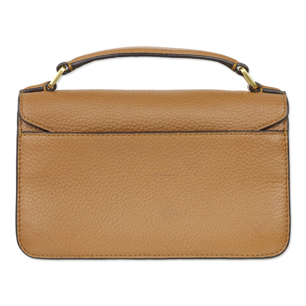 Tory Burch Tan Britten Mini Top Handle Bag