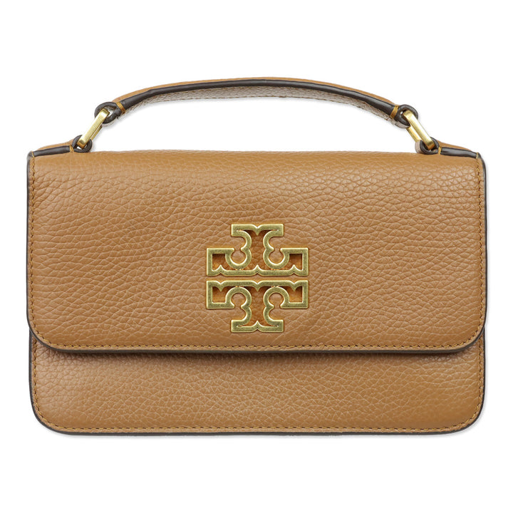 Tory Burch Tan Britten Mini Top Handle Bag