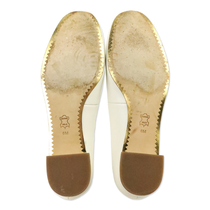 Tory Burch White Chelsea Heeled Ballet Flats