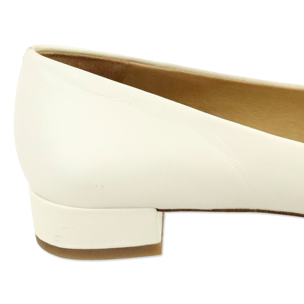 Tory Burch White Chelsea Heeled Ballet Flats