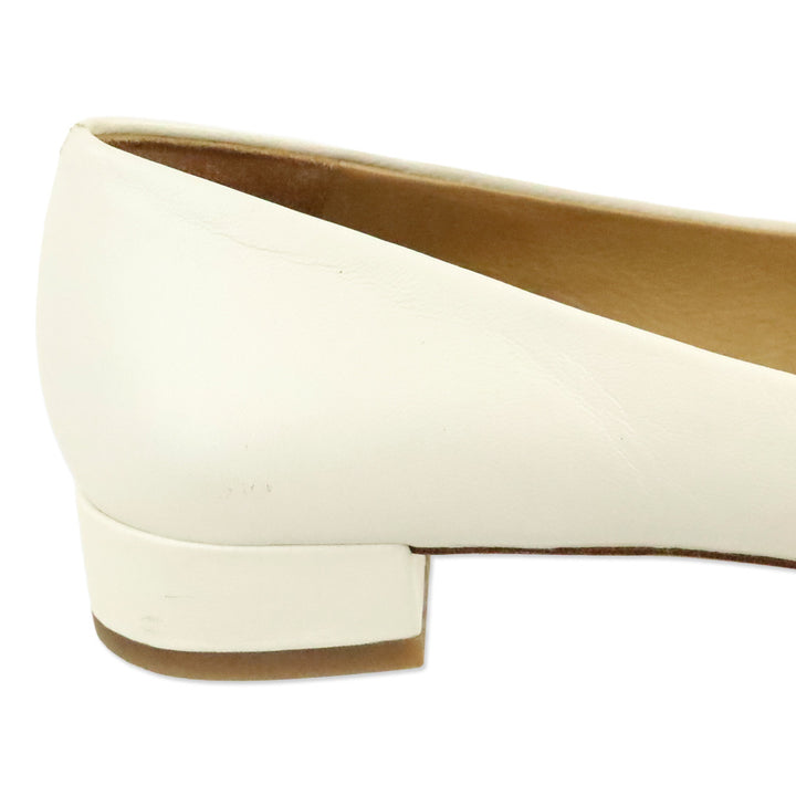 Tory Burch White Chelsea Heeled Ballet Flats