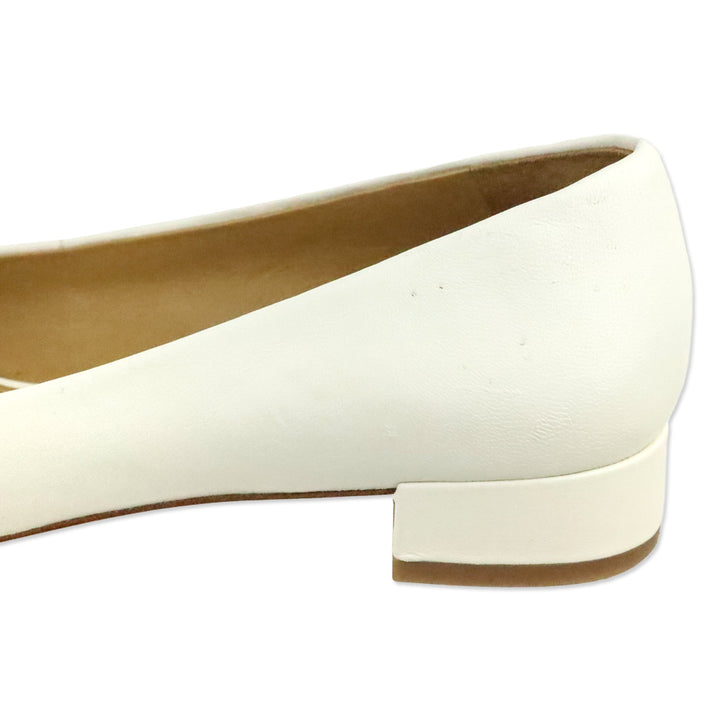Tory Burch White Chelsea Heeled Ballet Flats