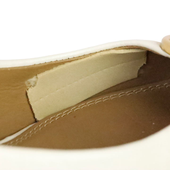 Tory Burch White Chelsea Heeled Ballet Flats