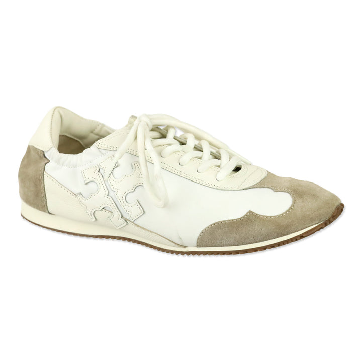 Tory Burch White and Ivory Cerbiatto Retro Runner Sneakers