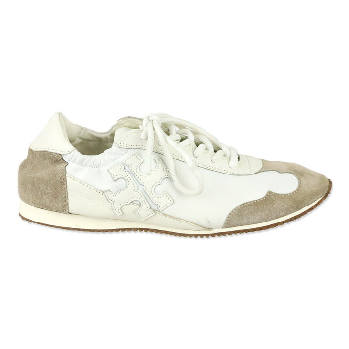 Tory Burch White and Ivory Cerbiatto Retro Runner Sneakers