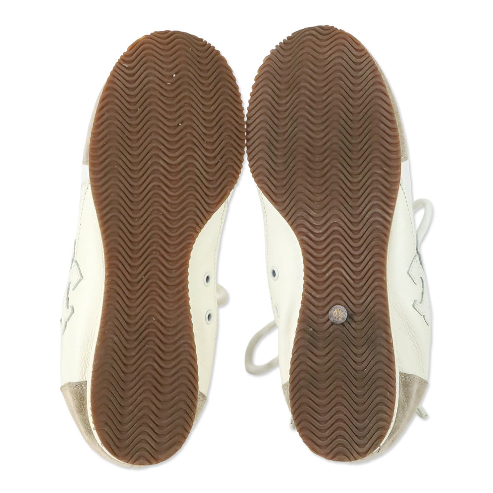 Tory Burch White and Ivory Cerbiatto Retro Runner Sneakers