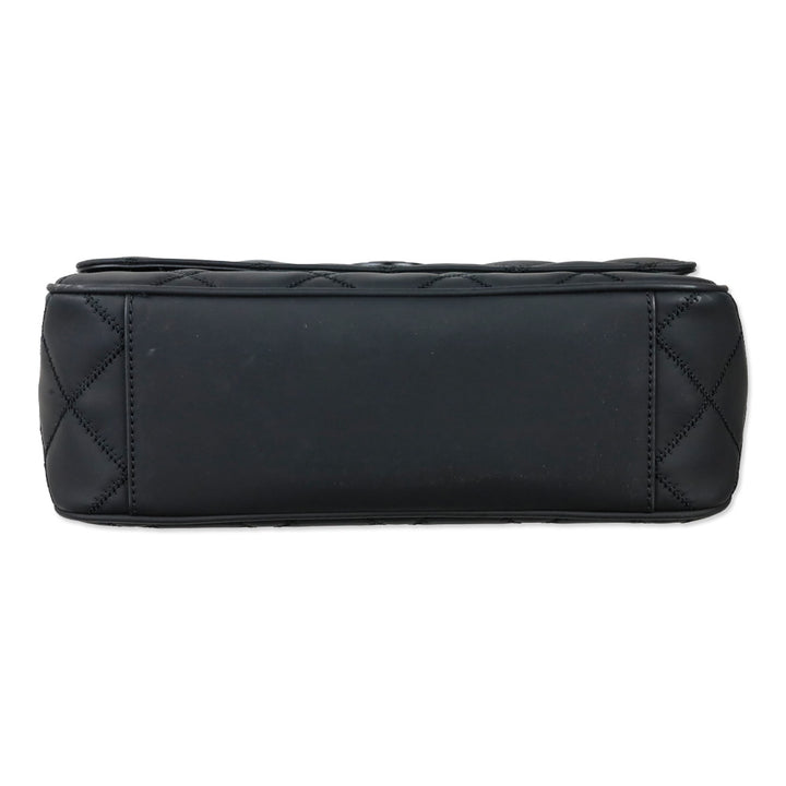Tory Burch Willa Matte Black Quilted Medium Shoulder Bag