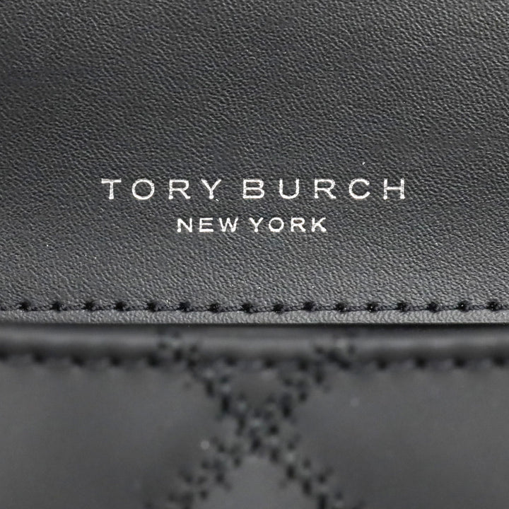 Tory Burch Willa Matte Black Quilted Medium Shoulder Bag