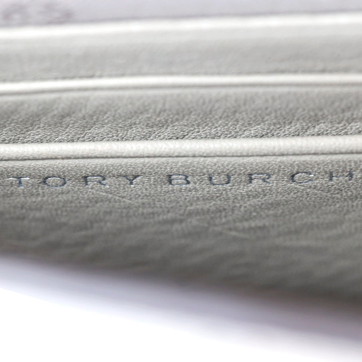Tory Burch Zoey Mini Laser Cut French Gray Leather Crossbody Bag