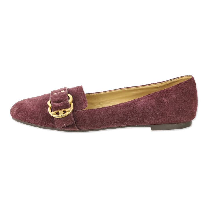 Tory Butch Purple Suede Buckle Loafer