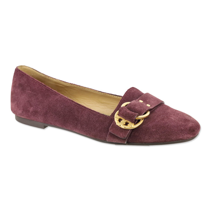 Tory Butch Purple Suede Buckle Loafer
