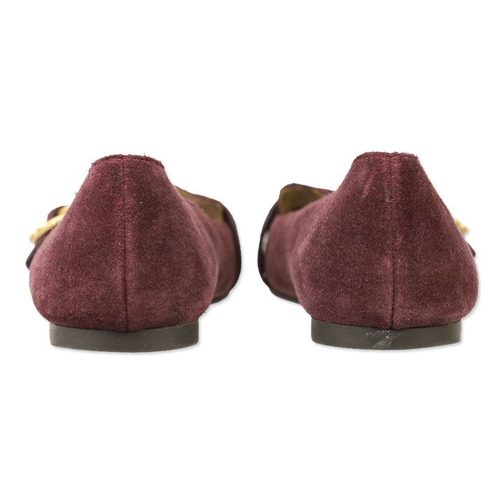 Tory Butch Purple Suede Buckle Loafer