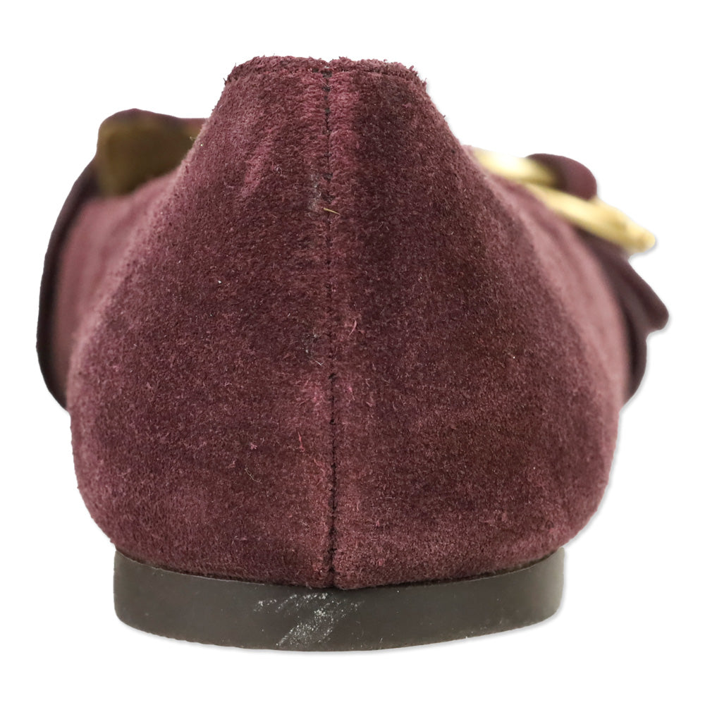 Tory Butch Purple Suede Buckle Loafer