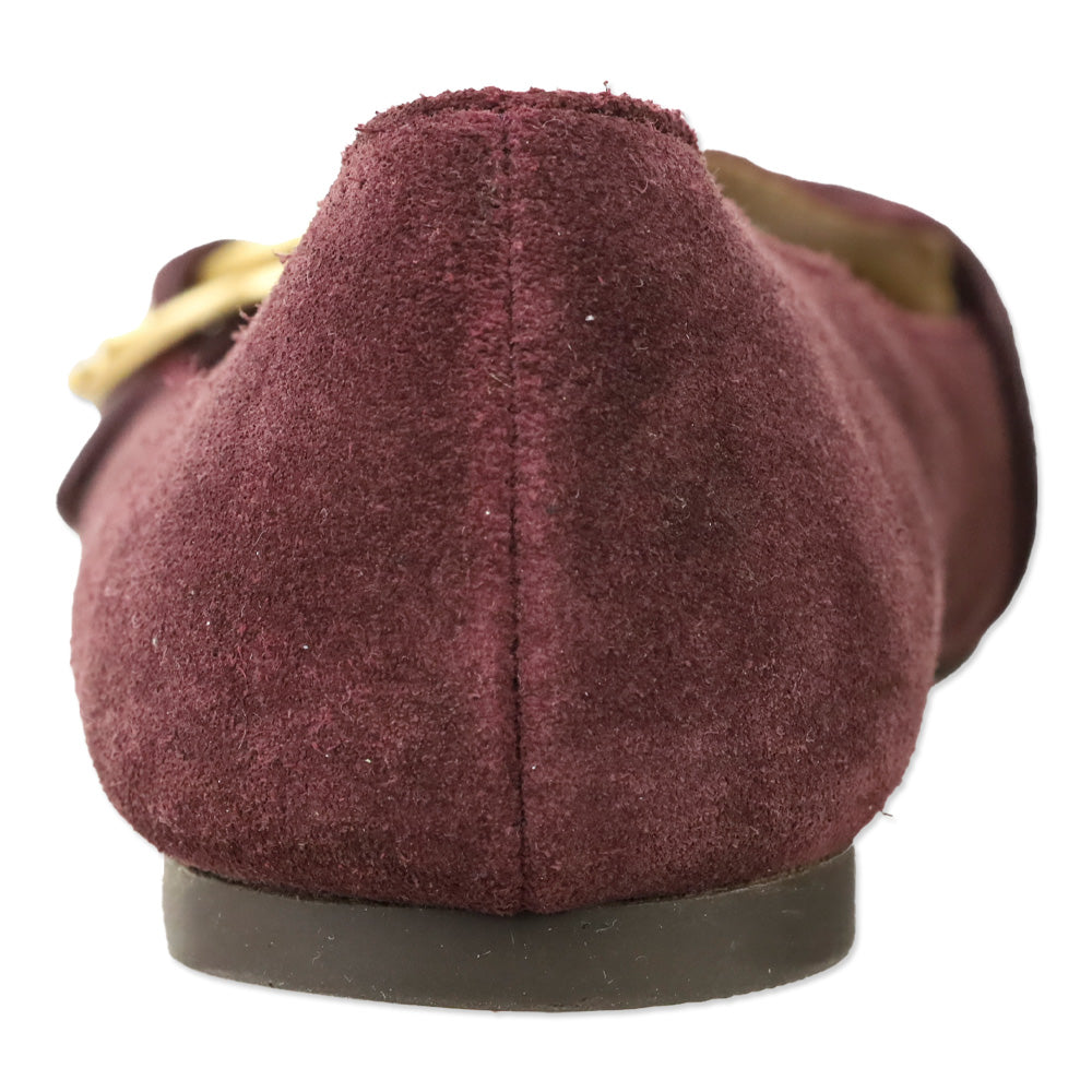 Tory Butch Purple Suede Buckle Loafer