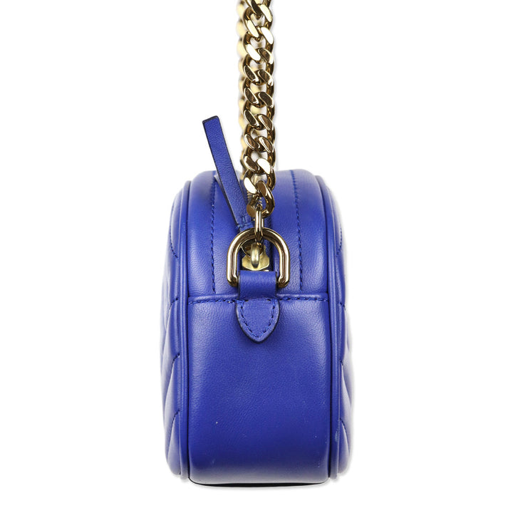 Tory Burch Cobalt Blue Kira Chevron Camera Bag