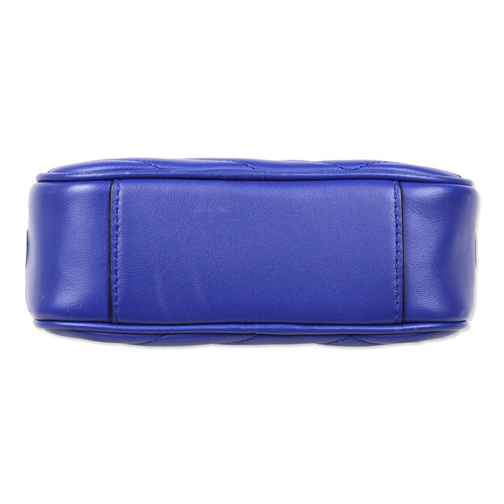 Tory Burch Cobalt Blue Kira Chevron Camera Bag