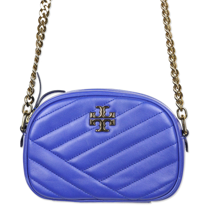 Tory Burch Cobalt Blue Kira Chevron Camera Bag