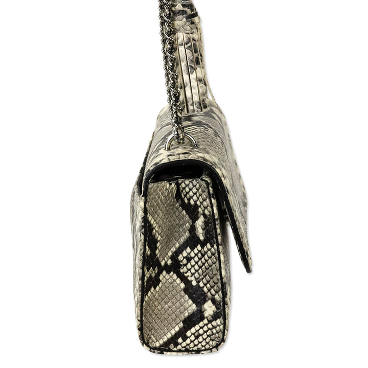 Tory Burch Fleming Python Embossed Convertible Shoulder Bag