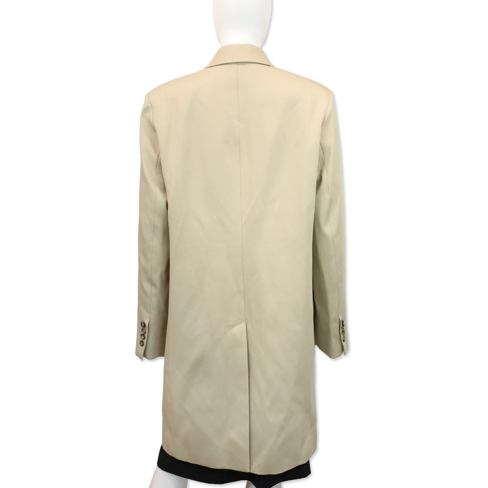 Toteme Overcast Beige Tailored Cotton Gabardine Coat
