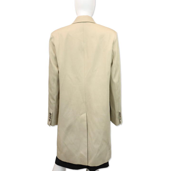 Toteme Overcast Beige Tailored Cotton Gabardine Coat