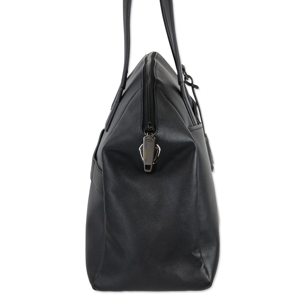 Tumi Black Leather Linz Large Caryall