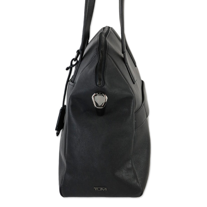 Tumi Black Leather Linz Large Caryall