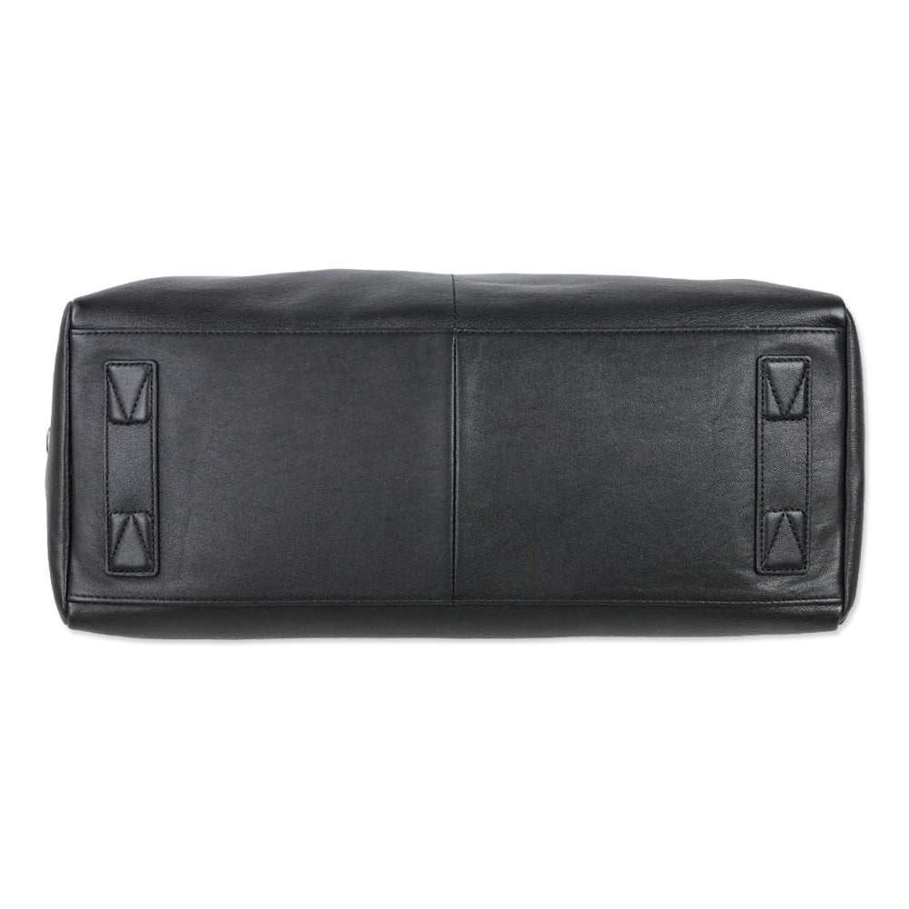 Tumi Black Leather Linz Large Caryall