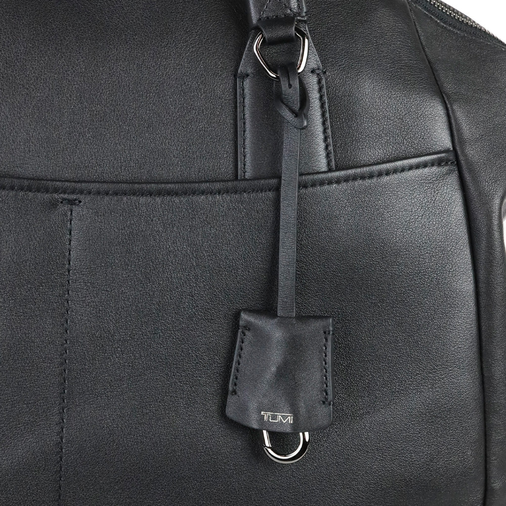 Tumi Black Leather Linz Large Caryall